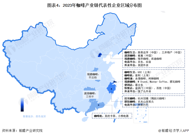 多米体育【干货】2023年中国咖啡行业产业链现状及市场竞争格局分析 上海市企业分布较为集中(图4)